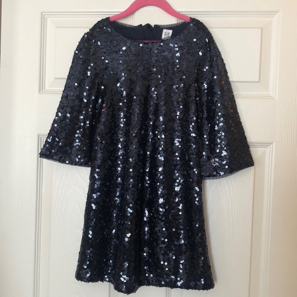 Gap Kids navy blue sequin dress